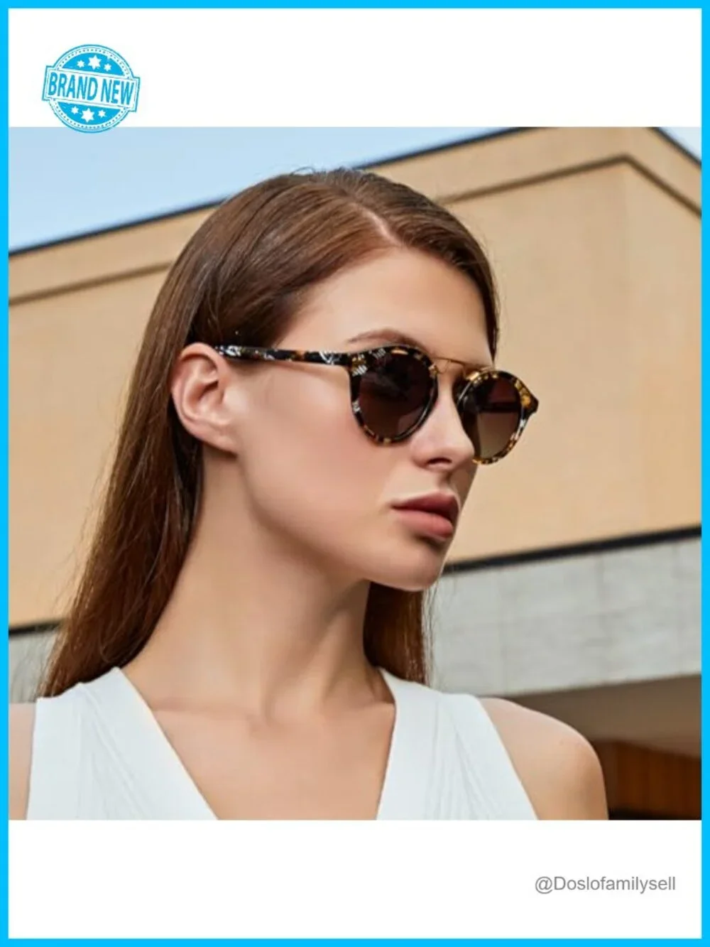 Small Face Round Acetate Polarized Sunglasses Women UV Protection